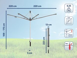 Pesukuivatusrest Linomatic 600 Plus hind ja info | Pesukorvid, pesukuivatusrestid ja pesulõksud | hansapost.ee