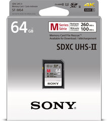 Sony карта памяти SDXC 64GB M-Series UHS-II  цена и информация | Карты памяти для телефонов | hansapost.ee