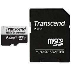 MEMORY MICRO SDXC 64GB W/ADAPT/UHS-I TS64GUSD350V TRANSCEND цена и информация | Карты памяти для телефонов | hansapost.ee