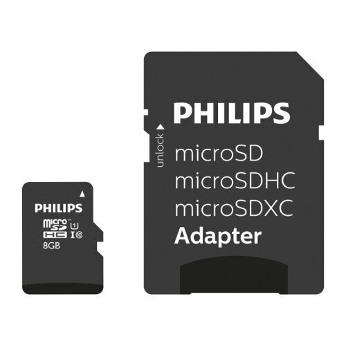 Philips MICROSDHC 8GB CLASS 10/UHS 1 + ADAPTER цена и информация | Mälukaardid mobiiltelefonidele | hansapost.ee