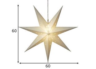 Звезда Алиса, белая, 60см цена и информация | Рождественские украшения | hansapost.ee