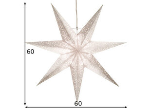Звезда Antique 60см, белая цена и информация | Рождественские украшения | hansapost.ee