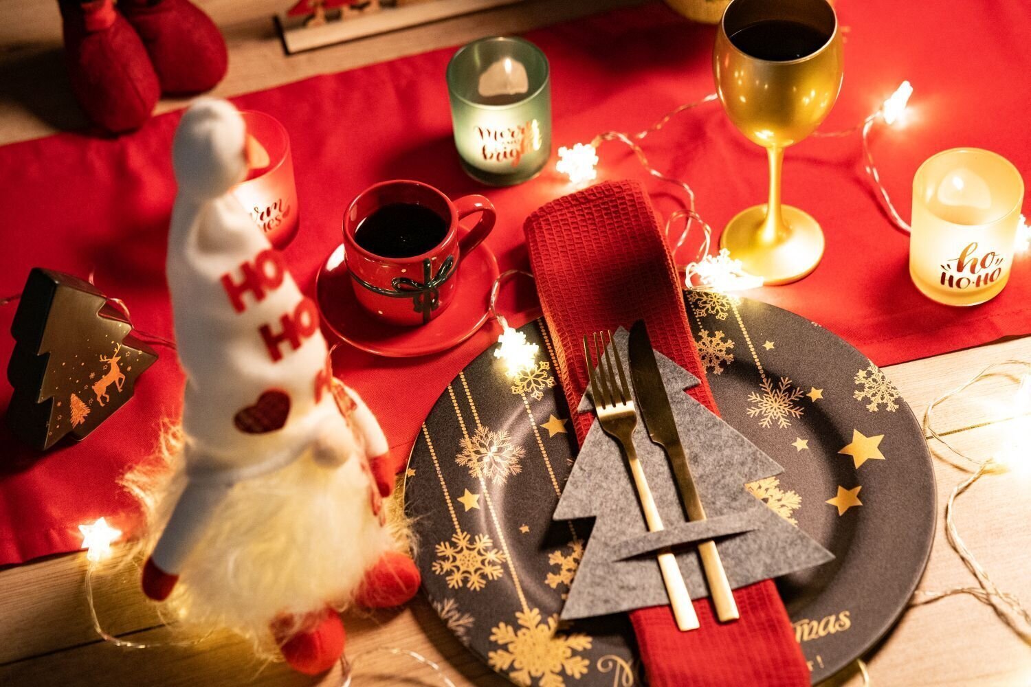 Jõuluteemaline söögiriistade tasku "Kuusk", 4 tk, hall hind ja info | Jõulukaunistused | hansapost.ee