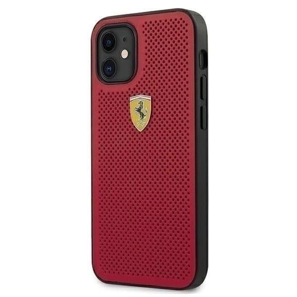 Telefoniümbris Ferrari On Tarck - Perforated, telefonile Apple iPhone 12 Mini, punane hind ja info | Telefonide kaitsekaaned ja -ümbrised | hansapost.ee