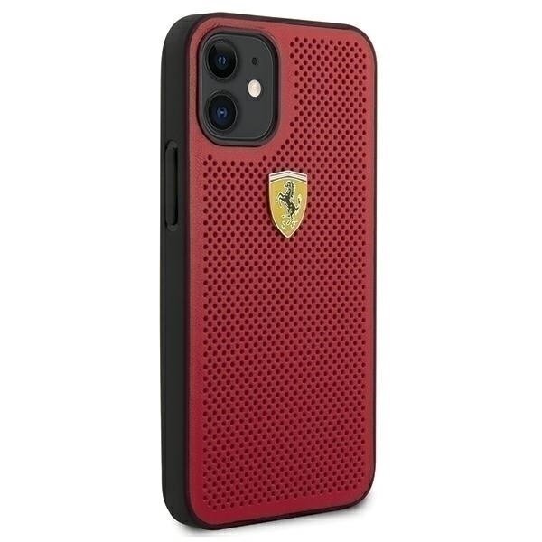 Telefoniümbris Ferrari On Tarck - Perforated, telefonile Apple iPhone 12 Mini, punane hind ja info | Telefonide kaitsekaaned ja -ümbrised | hansapost.ee