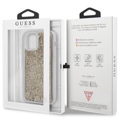 Silikoonist ümbris Guess GUHCP12MLG4GSLG 4G Liquid Glitter Protect Apple iPhone 12 / 12 Pro läbipaistev hind ja info | Telefonide kaitsekaaned ja -ümbrised | hansapost.ee