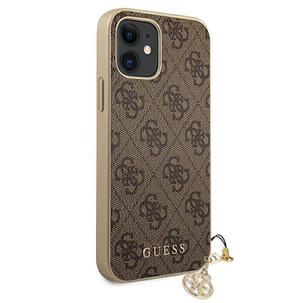 GUHCP12SGF4GBR Guess 4G Charms Cover for iPhone 12 mini 5.4 Brown цена и информация | Telefonide kaitsekaaned ja -ümbrised | hansapost.ee