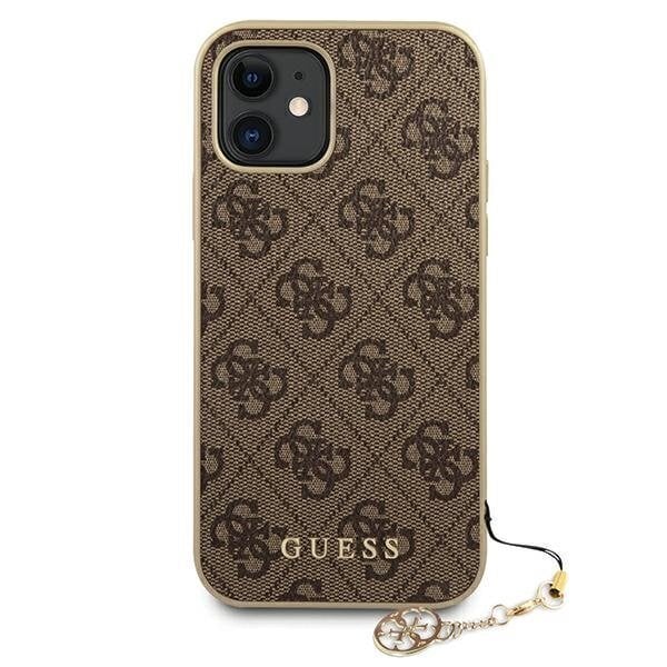 GUHCP12SGF4GBR Guess 4G Charms Cover for iPhone 12 mini 5.4 Brown цена и информация | Telefonide kaitsekaaned ja -ümbrised | hansapost.ee