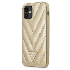 GUHCP12SPUVQTMLBE Guess V Quilted Cover for iPhone 12 mini 5.4 Gold цена и информация | Чехлы для телефонов | hansapost.ee