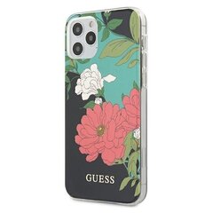Telefoni ümbris Guess sobib iPhone 12 Pro Max, must / lilleline hind ja info | Telefonide kaitsekaaned ja -ümbrised | hansapost.ee