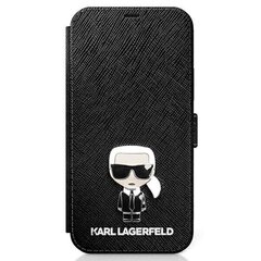 Karl Lagerfeld KLFLBKP12LIKMSBK, sobib iPhone 12 Pro Max 6,7, must hind ja info | Telefonide kaitsekaaned ja -ümbrised | hansapost.ee