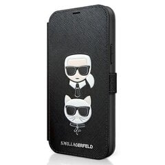 Karl Lagerfeld KLFLBKP12LSAKICKCBK, sobib iPhone 12 Pro Max 6,7, must hind ja info | Telefonide kaitsekaaned ja -ümbrised | hansapost.ee
