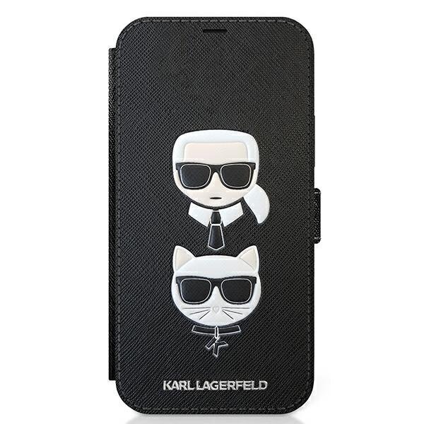 Karl Lagerfeld KLFLBKP12SSAKICKCBK, sobib iPhone 12 mini 5,4, must hind ja info | Telefonide kaitsekaaned ja -ümbrised | hansapost.ee