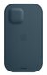 Apple iPhone 12 mini Leather Sleeve with MagSafe, Baltic Blue hind ja info | Telefonide kaitsekaaned ja -ümbrised | hansapost.ee
