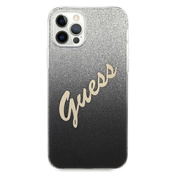 Ümbris Guess GUHCP12MPCUGLSBK, telefonile iPhone 12/12 Pro 6,1" цена и информация | Telefonide kaitsekaaned ja -ümbrised | hansapost.ee