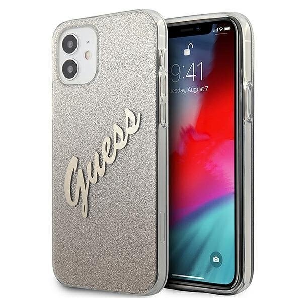 Ümbris Guess GUHCP12SPCUGLSGO, telefonile iPhone 12 mini 5,4" hind ja info | Telefonide kaitsekaaned ja -ümbrised | hansapost.ee