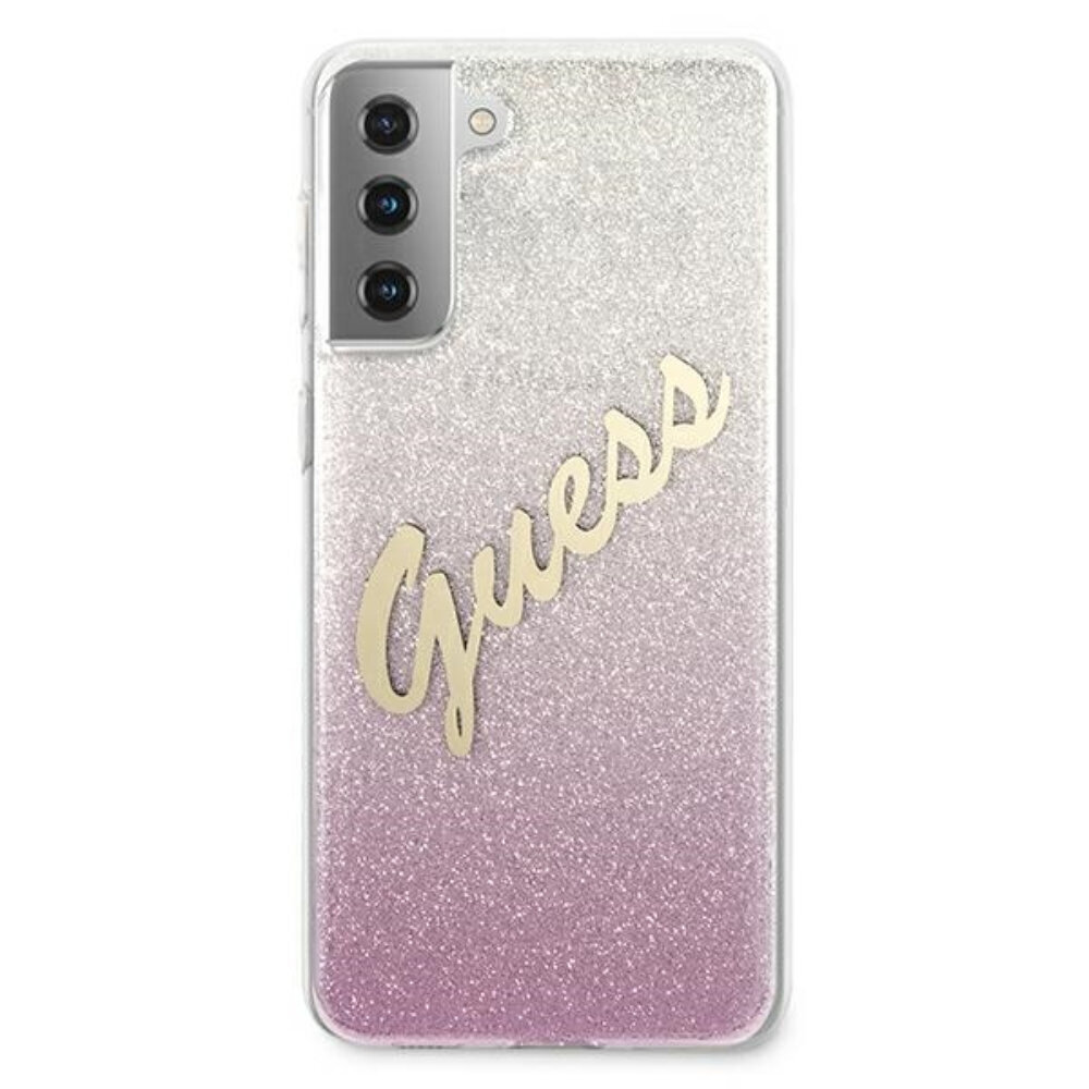 Ümbris Guess telefonile Samsung S21 Plus, Glitter Vintage Logo hind ja info | Telefonide kaitsekaaned ja -ümbrised | hansapost.ee