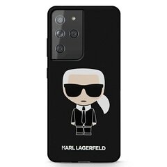 Karl Lagerfeld KLHCS21LSLFKBK mudelile S21 Ultra G998, must hind ja info | Telefonide kaitsekaaned ja -ümbrised | hansapost.ee