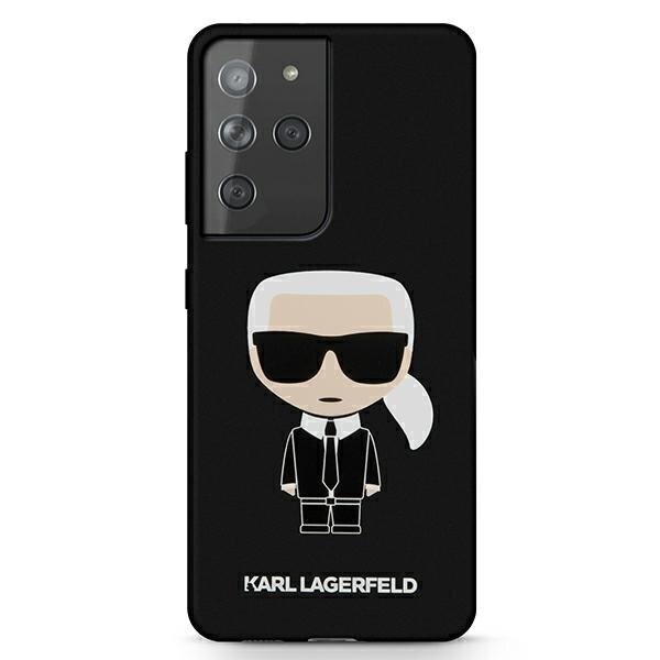 Karl Lagerfeld KLHCS21LSLFKBK mudelile S21 Ultra G998, must цена и информация | Telefonide kaitsekaaned ja -ümbrised | hansapost.ee