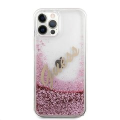 Apple iPhone 12 Pro Max Ümbris Guess Liquid Glitter Vintage Pink цена и информация | Чехлы для телефонов | hansapost.ee