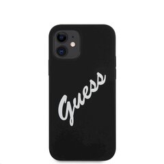 GUHCP12SLSVSBW Guess Silicone Vintage Script Cover for iPhone 12 mini 5.4 Black цена и информация | Чехлы для телефонов | hansapost.ee