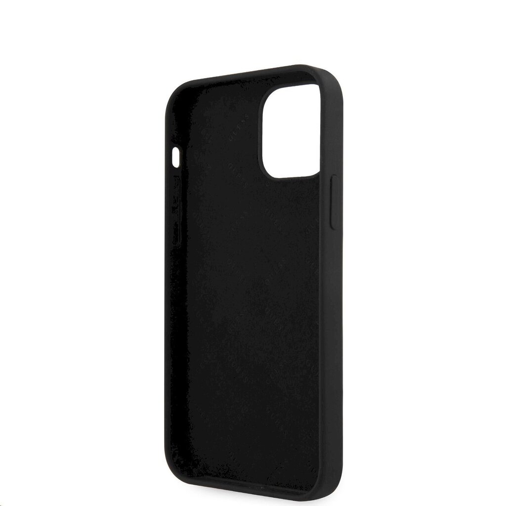 GUHCP12SLSVSBW Guess Silicone Vintage Script Cover for iPhone 12 mini 5.4 Black цена и информация | Telefonide kaitsekaaned ja -ümbrised | hansapost.ee