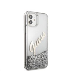 GUHCP12SGLVSSI Guess Liquid Glitter Vintage Cover for iPhone 12 mini 5.4 Silver hind ja info | Telefonide kaitsekaaned ja -ümbrised | hansapost.ee