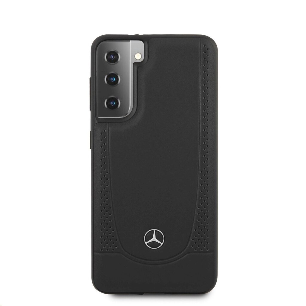 MEHCS21SARMBK Mercedes Leather Urban Cover for Samsung Galaxy S21 Black цена и информация | Telefonide kaitsekaaned ja -ümbrised | hansapost.ee