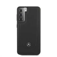 MEHCS21MARMBK Mercedes Leather Urban Cover for Samsung Galaxy S21+ Black цена и информация | Mercedes Телефоны и аксессуары | hansapost.ee