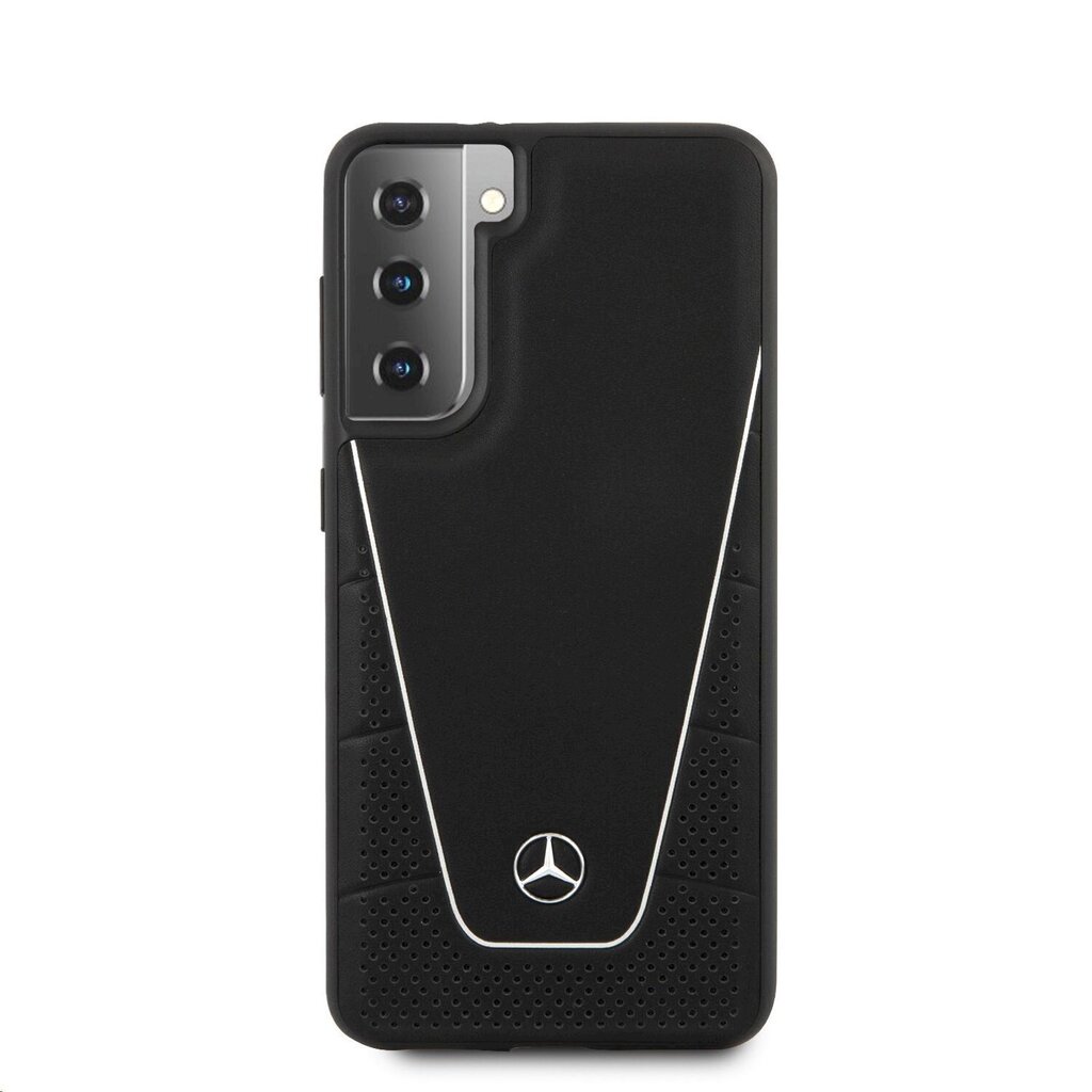 MEHCS21MCLSSI Mercedes Dynamic Leather Cover for Samsung Galaxy S21+ Black цена и информация | Telefonide kaitsekaaned ja -ümbrised | hansapost.ee