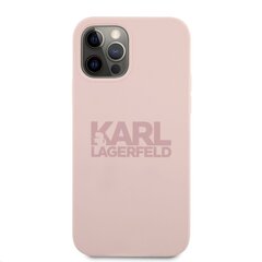 KLHCP12LSTKLTLP Karl Lagerfeld Stack Pink Logo Silicone Case for iPhone 12 Pro Max 6.7 Pink цена и информация | Чехлы для телефонов | hansapost.ee