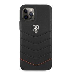 FEHQUHCP12LBK Ferrari Off Track Leather Quilted Hard Case for iPhone 12 Pro Max 6.7 Black hind ja info | Telefonide kaitsekaaned ja -ümbrised | hansapost.ee