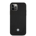 BMHCP12MRSWPK BMW Signature Leather Lower Stripe Case for iPhone 12/12 Pro 6.1 Black