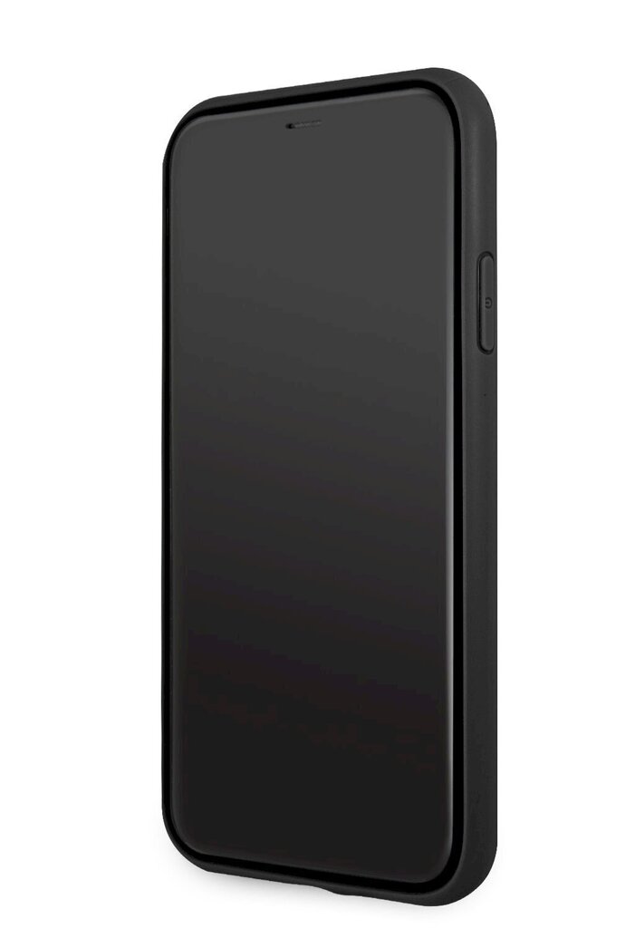 AMHCN61DOLBK AMG Leather Big Stamped Logo Hard Case for iPhone 11 Black hind ja info | Telefonide kaitsekaaned ja -ümbrised | hansapost.ee