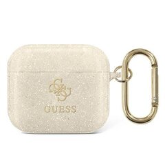 Оригинальный чехол GUESS GUA3UCG4GD для Apple Airpods 3 / золото, прозрачный + глянец цена и информация | Наушники | hansapost.ee