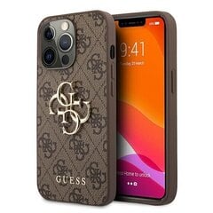 Original GUESS Big Metal Logo telefoniümbris sobib iPhone 13 Pro, pruun hind ja info | Telefonide kaitsekaaned ja -ümbrised | hansapost.ee