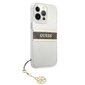 Original GUESS Brown Strap Charm telefoniümbris sobib iPhone 13 / 13 Pro, läbipaistev hind ja info | Telefonide kaitsekaaned ja -ümbrised | hansapost.ee