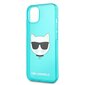 Original KARL LAGERFELD Glitter Shoupette Fluo telefoniümbris sobib iPhone 13 Mini, sinine hind ja info | Telefonide kaitsekaaned ja -ümbrised | hansapost.ee