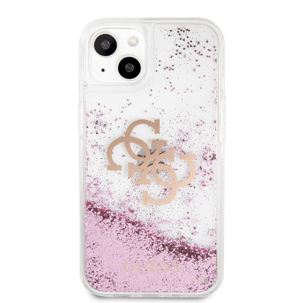 GUHCP13SLG4GPI Guess TPU Big 4G Liquid Glitter Pink Case for iPhone 13 Mini Transparent hind ja info | Telefonide kaitsekaaned ja -ümbrised | hansapost.ee