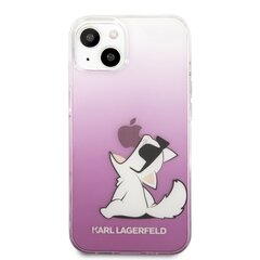 KLHCP13SCFNRCPI Karl Lagerfeld PC/TPU Choupette Eat Case for iPhone 13 mini Pink hind ja info | Telefonide kaitsekaaned ja -ümbrised | hansapost.ee