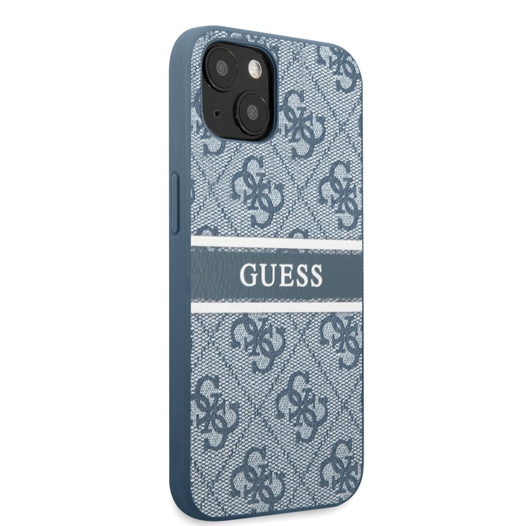 GUHCP13S4GDBL Guess PU 4G Printed Stripe Case for iPhone 13 Mini Blue hind ja info | Telefonide kaitsekaaned ja -ümbrised | hansapost.ee