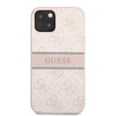 GUHCP13S4GDPI Guess PU 4G Printed Stripe Case for iPhone 13 Mini Pink hind ja info | Telefonide kaitsekaaned ja -ümbrised | hansapost.ee
