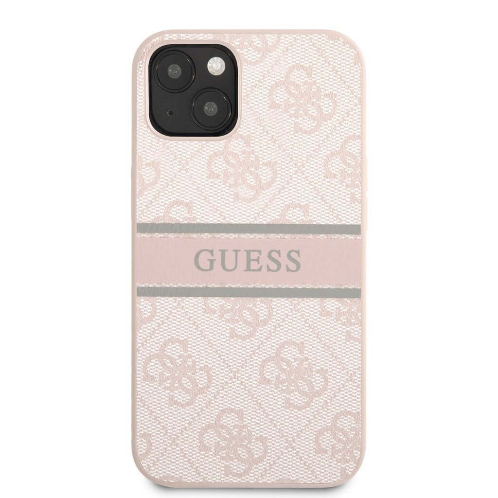 GUHCP13S4GDPI Guess PU 4G Printed Stripe Case for iPhone 13 Mini Pink цена и информация | Telefonide kaitsekaaned ja -ümbrised | hansapost.ee