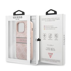 GUHCP13L4GDPI Guess PU 4G Printed Stripe Case for iPhone 13 Pro Pink hind ja info | Telefonide kaitsekaaned ja -ümbrised | hansapost.ee
