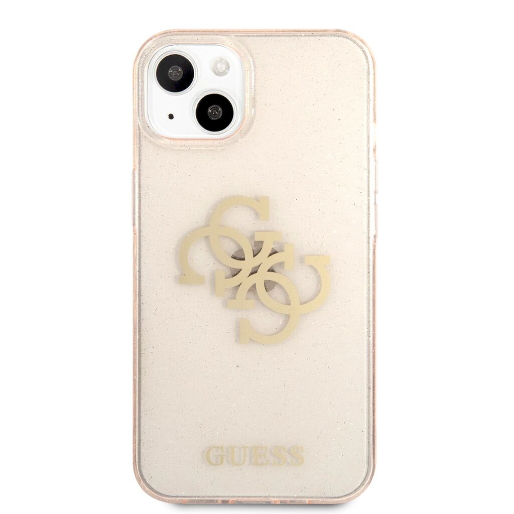 GUHCP13SPCUGL4GGO Guess TPU Big 4G Full Glitter Case for iPhone 13 Mini Gold цена и информация | Telefonide kaitsekaaned ja -ümbrised | hansapost.ee