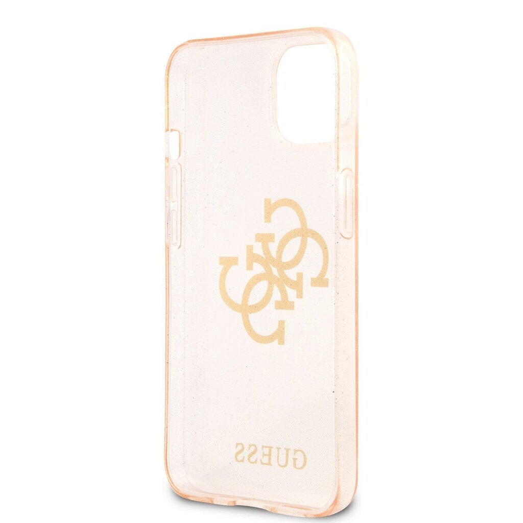 GUHCP13SPCUGL4GGO Guess TPU Big 4G Full Glitter Case for iPhone 13 Mini Gold цена и информация | Telefonide kaitsekaaned ja -ümbrised | hansapost.ee