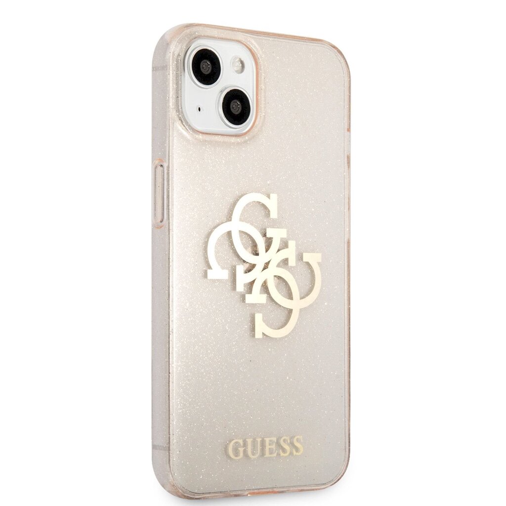 GUHCP13SPCUGL4GGO Guess TPU Big 4G Full Glitter Case for iPhone 13 Mini Gold цена и информация | Telefonide kaitsekaaned ja -ümbrised | hansapost.ee