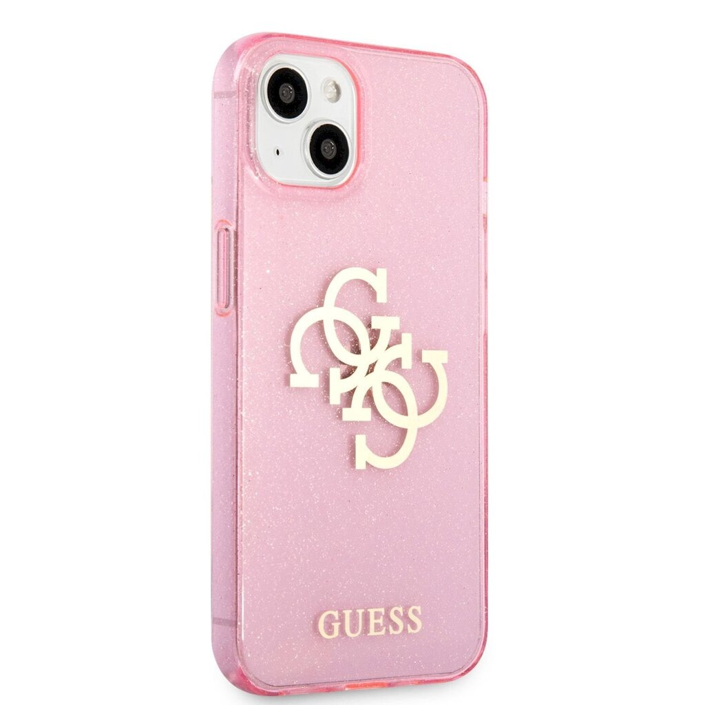 GUHCP13SPCUGL4GPI Guess TPU Big 4G Full Glitter Case for iPhone 13 Mini Pink hind ja info | Telefonide kaitsekaaned ja -ümbrised | hansapost.ee