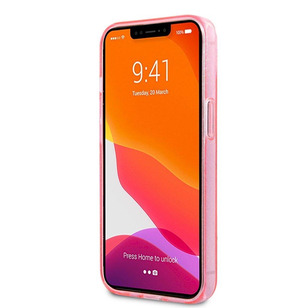 GUHCP13SPCUGL4GPI Guess TPU Big 4G Full Glitter Case for iPhone 13 Mini Pink hind ja info | Telefonide kaitsekaaned ja -ümbrised | hansapost.ee