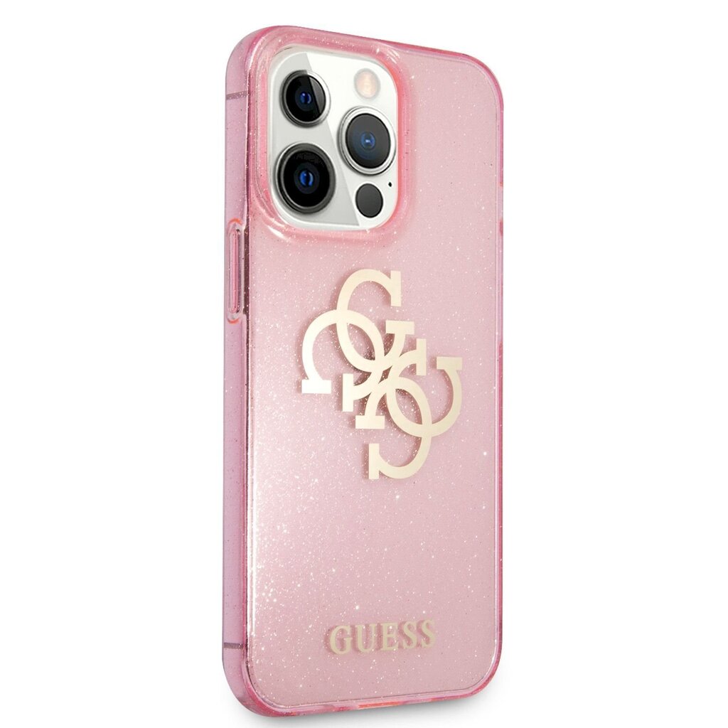GUHCP13LPCUGL4GPI Guess TPU Big 4G Full Glitter Case for iPhone 13 Pro Pink hind ja info | Telefonide kaitsekaaned ja -ümbrised | hansapost.ee